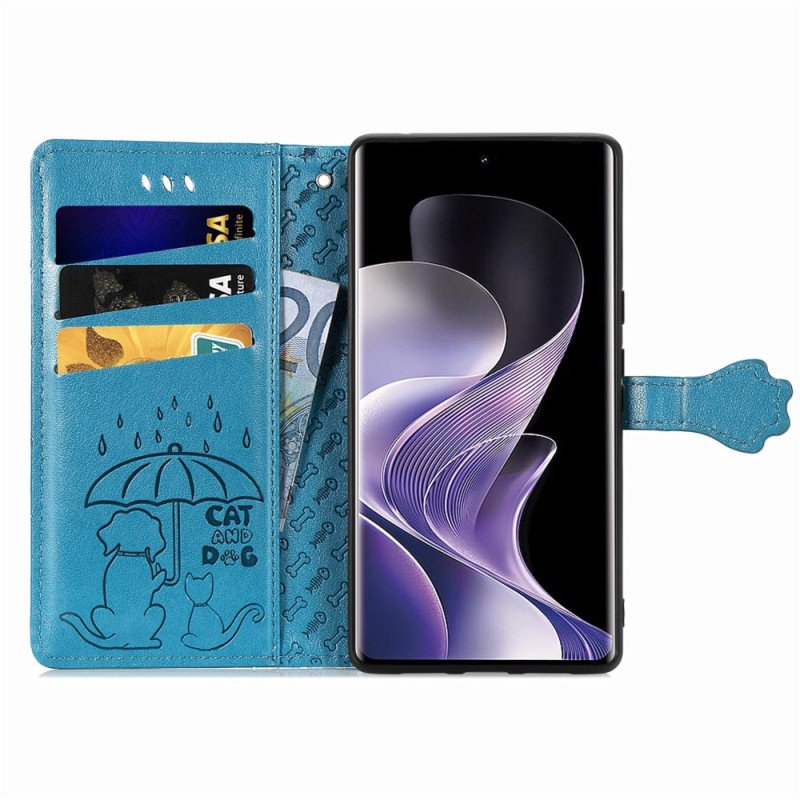 Läderfodral Poco X7 5g Telefonfodral Animerade Djur