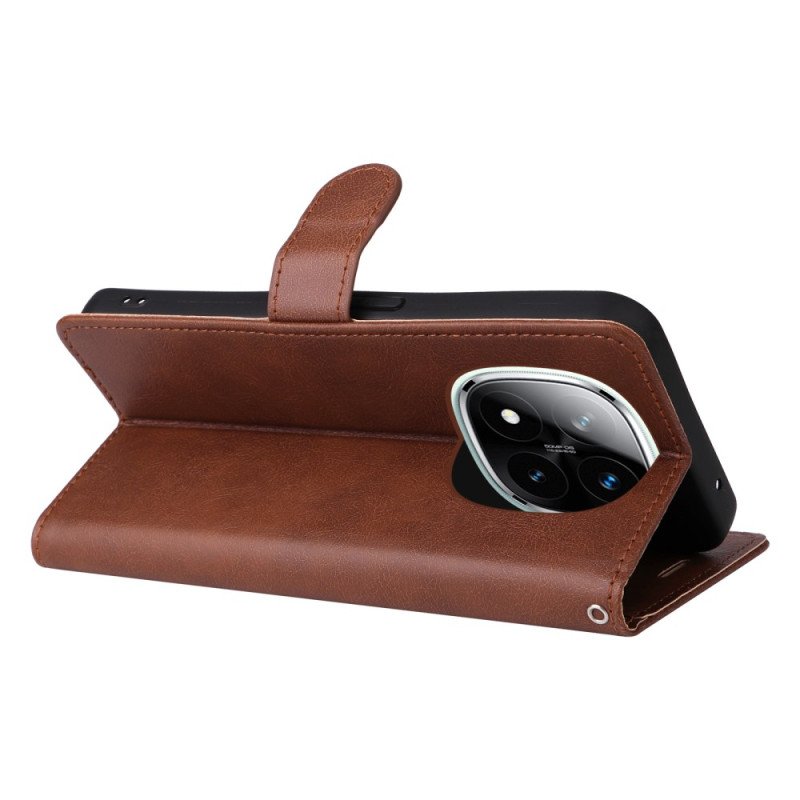 Läderfodral Poco X7 5g Telefonfodral Enfärgat Konstläder