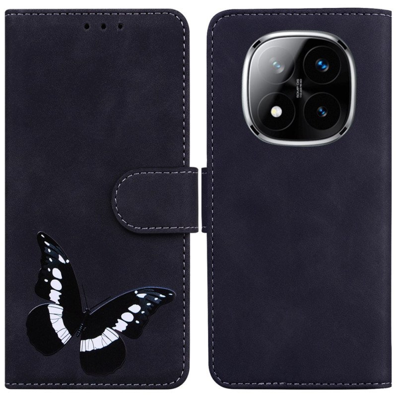 Läderfodral Poco X7 5g Telefonfodral Fjäril
