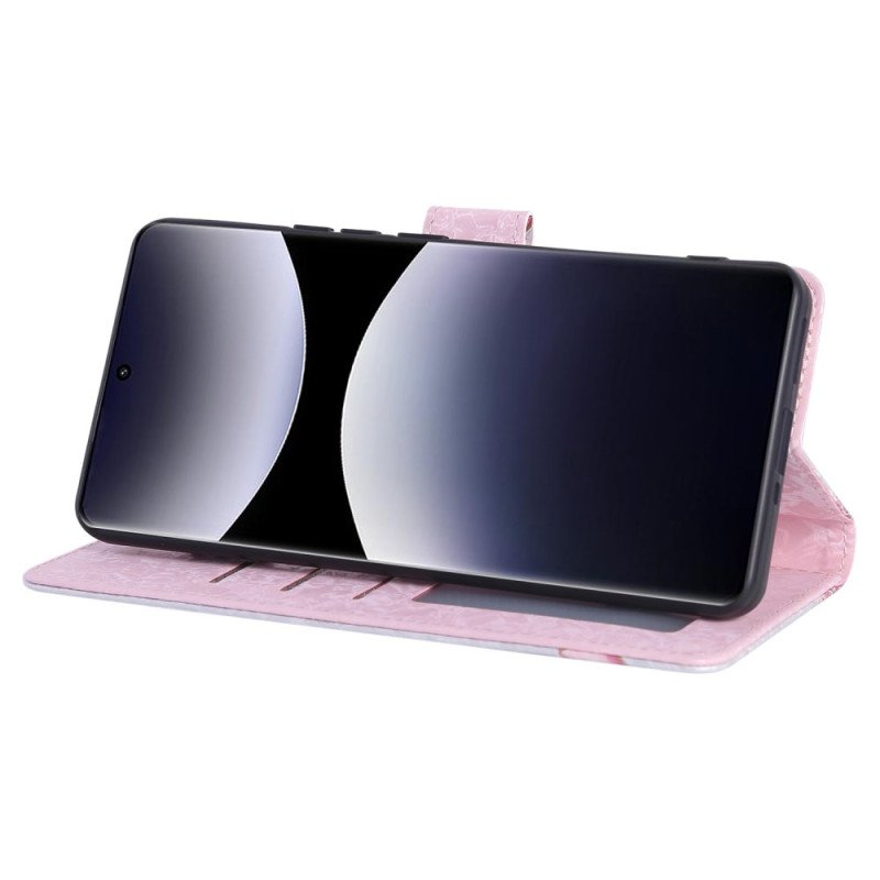 Läderfodral Poco X7 5g Telefonfodral Rfid-blockerande Blommig Design