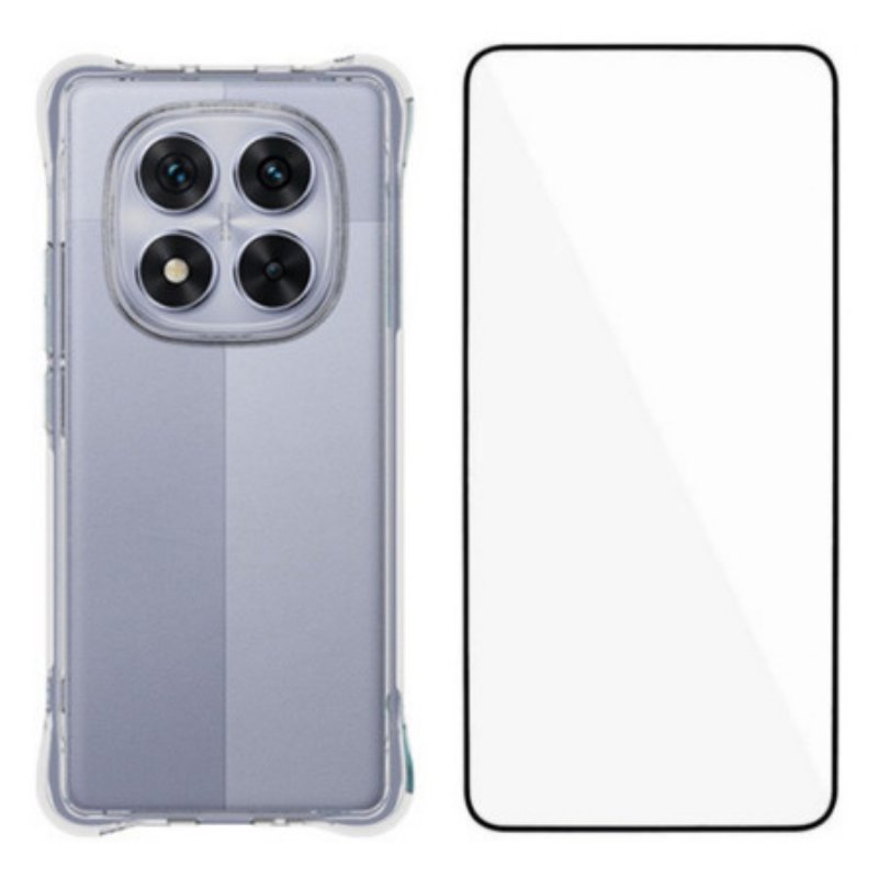 Skal För Poco X7 5g Förstärkt Transparent Med Skärmskydd