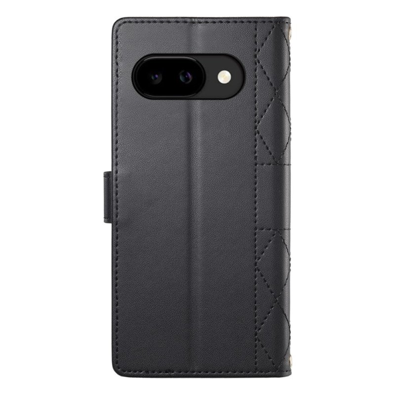 Fodral För Google Pixel 10a Quiltad Plånbok Med Remmar