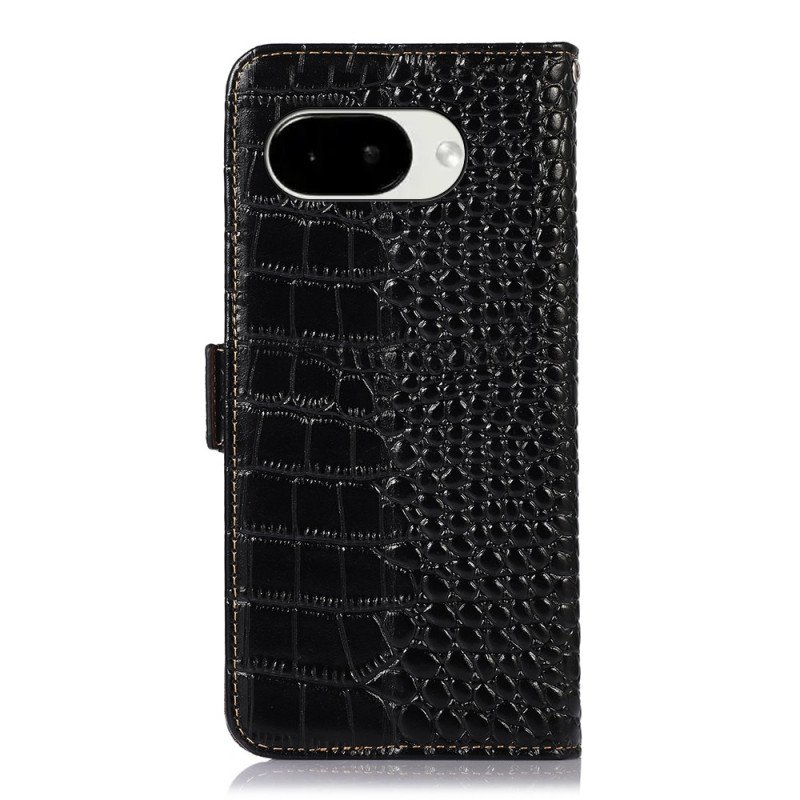 Fodral Google Pixel 10a Läder Med Krokodilstruktur