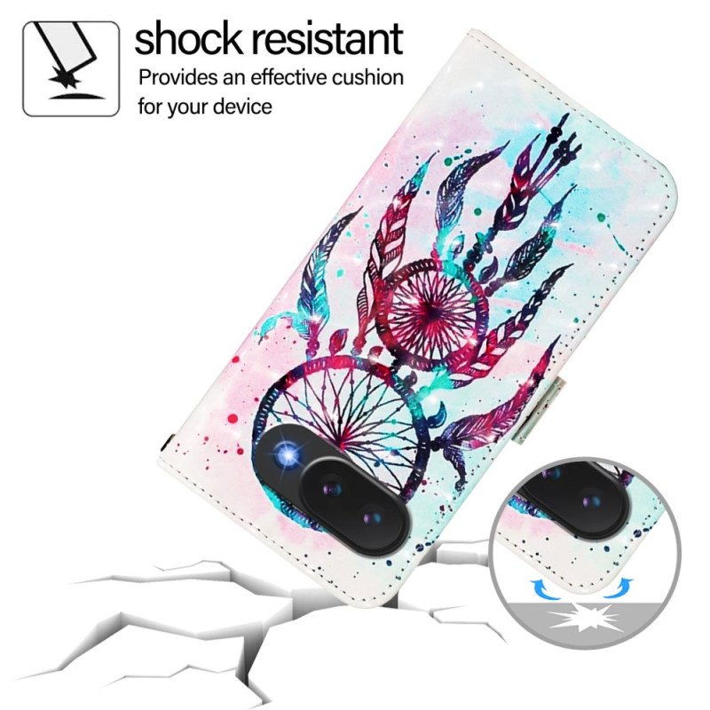 Läderfodral Google Pixel 10a Telefonfodral Färgglad Drömfångare