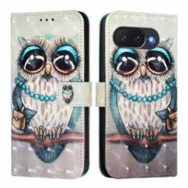 Läderfodral Google Pixel 10a Telefonfodral Grå Uggla
