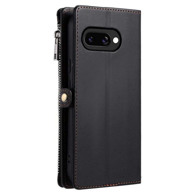 Läderfodral Google Pixel 10a Telefonfodral Plånbok Med 8 Kortfack Och Snodd