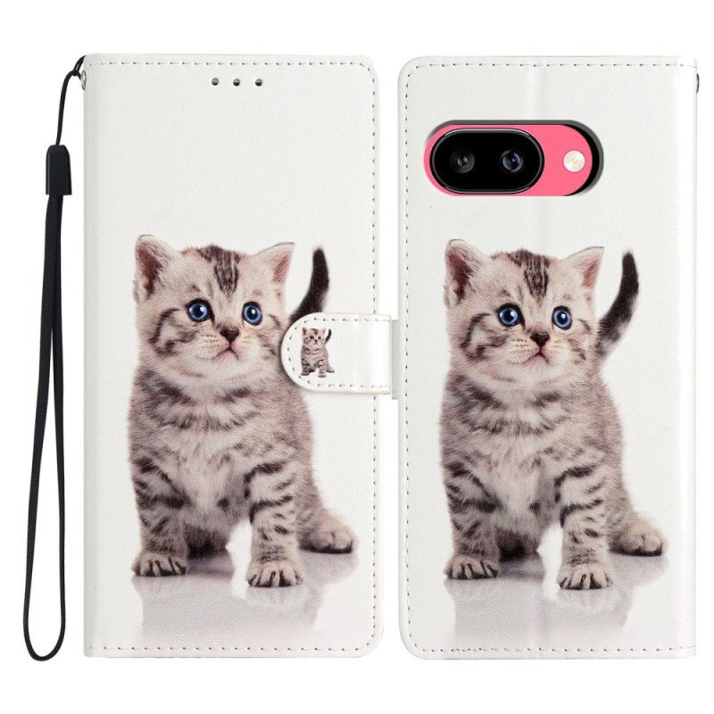Läderfodral Google Pixel 10a Telefonfodral Söt Katt