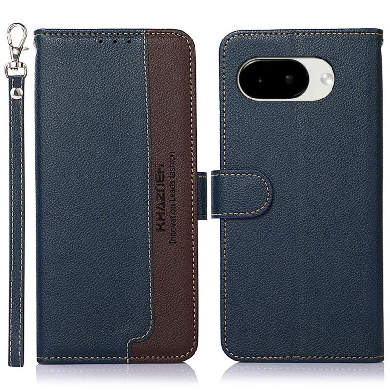 Läderfodral Google Pixel 10a Telefonfodral Tvåfärgad Khazneh