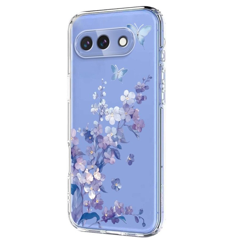 Skal Google Pixel 10a Telefonfodral Fjärils- Och Blommönster