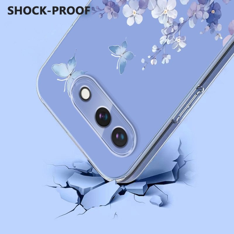 Skal Google Pixel 10a Telefonfodral Fjärils- Och Blommönster