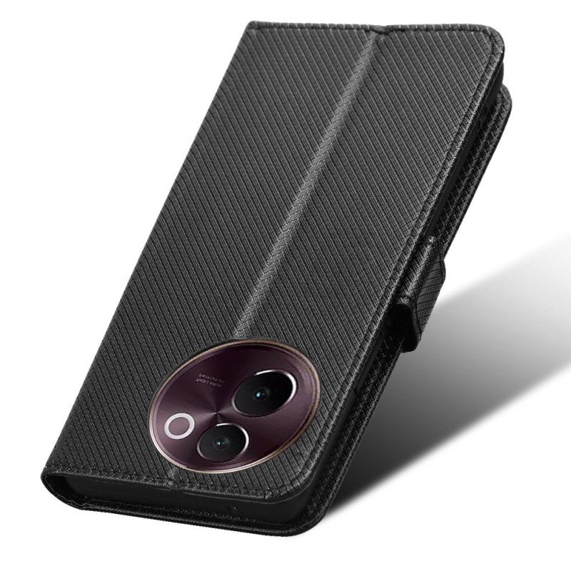 Läderfodral Vivo V40 Lite 5g Telefonfodral Diamantstruktur