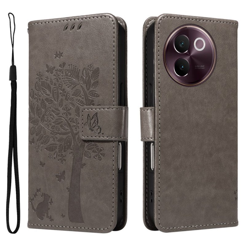 Skyddsfodral Vivo V40 Lite 5g Katt Och Träd