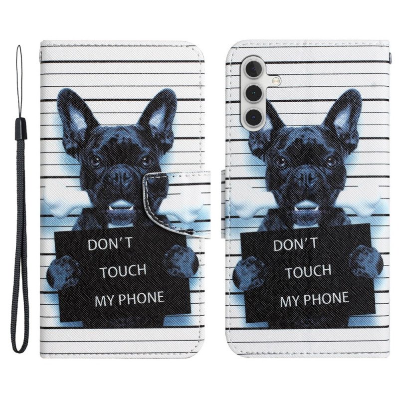Fodral Samsung Galaxy A34 5G Med Kedjar Hund Rör Inte Med Lanyard