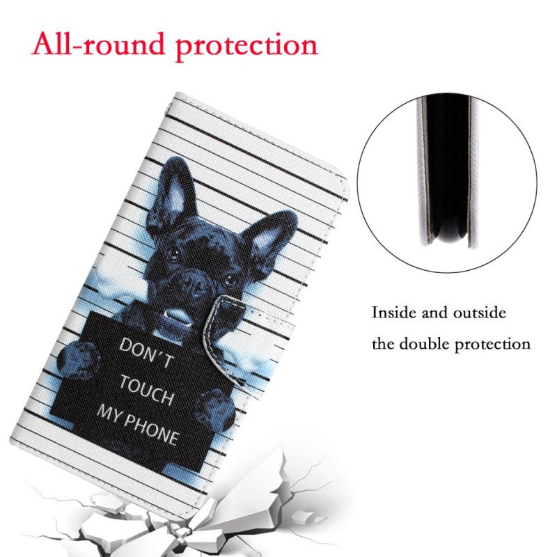 Fodral Samsung Galaxy A34 5G Med Kedjar Hund Rör Inte Med Lanyard