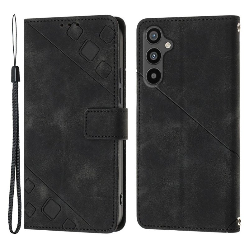 Fodral Samsung Galaxy A34 5G Med Kedjar Mönster 70 Strappy