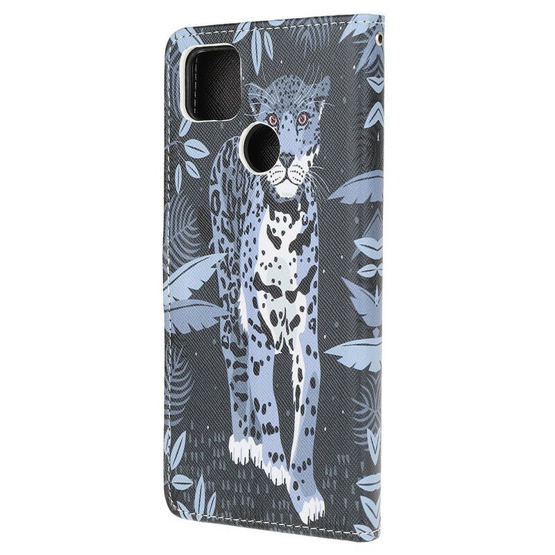 Fodral Xiaomi Redmi 9C Med Kedjar Strappy Leopard