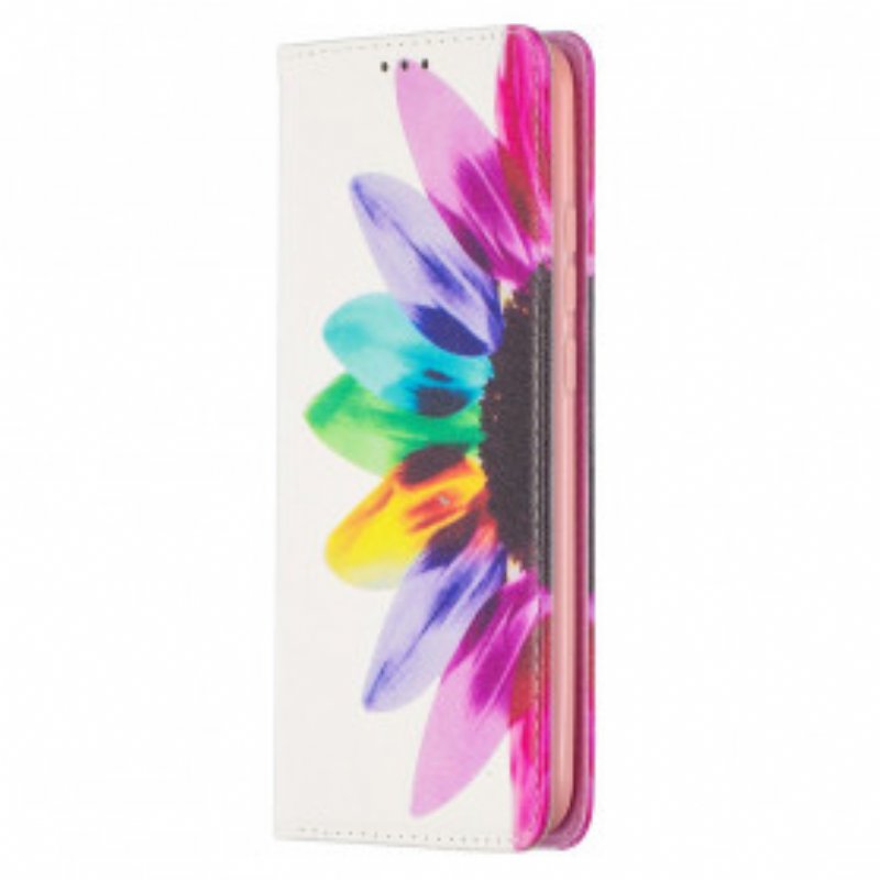 Folio-fodral Xiaomi Redmi 9C Läderfodral Akvarell Blomma