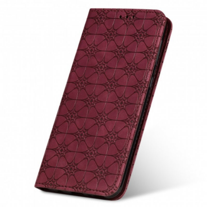 Folio-fodral Xiaomi Redmi 9C Läderfodral Barockblommor