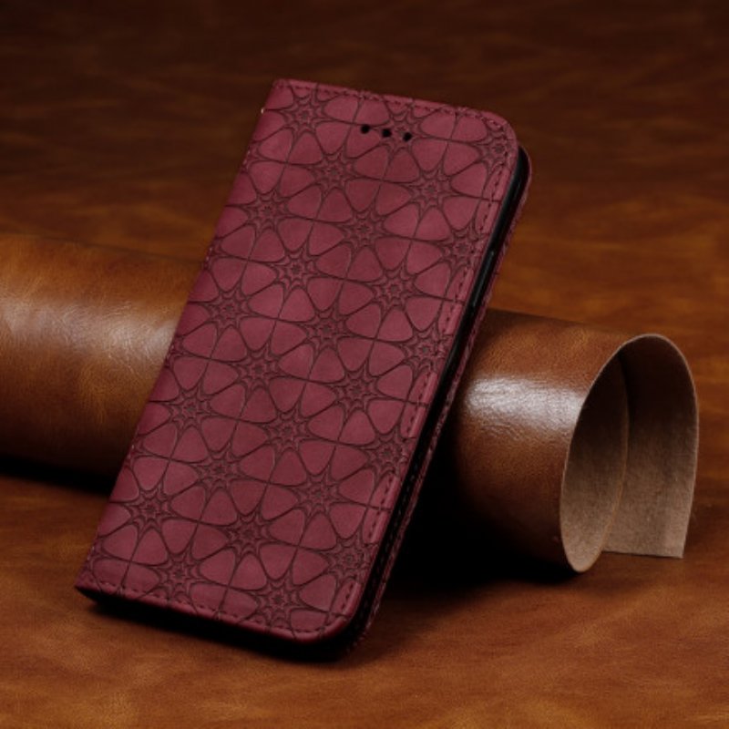 Folio-fodral Xiaomi Redmi 9C Läderfodral Barockblommor