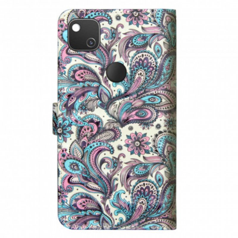 Fodral Google Pixel 4A Blommor Mönster