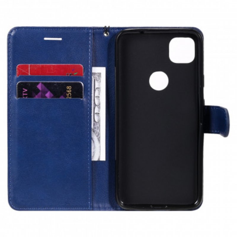 Folio-fodral Google Pixel 4A Med Kedjar Strappy Lädereffekt