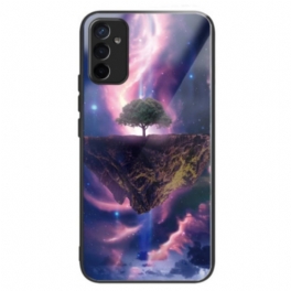 Skal Samsung Galaxy M13 Futuristiskt Träd Härdat Glas