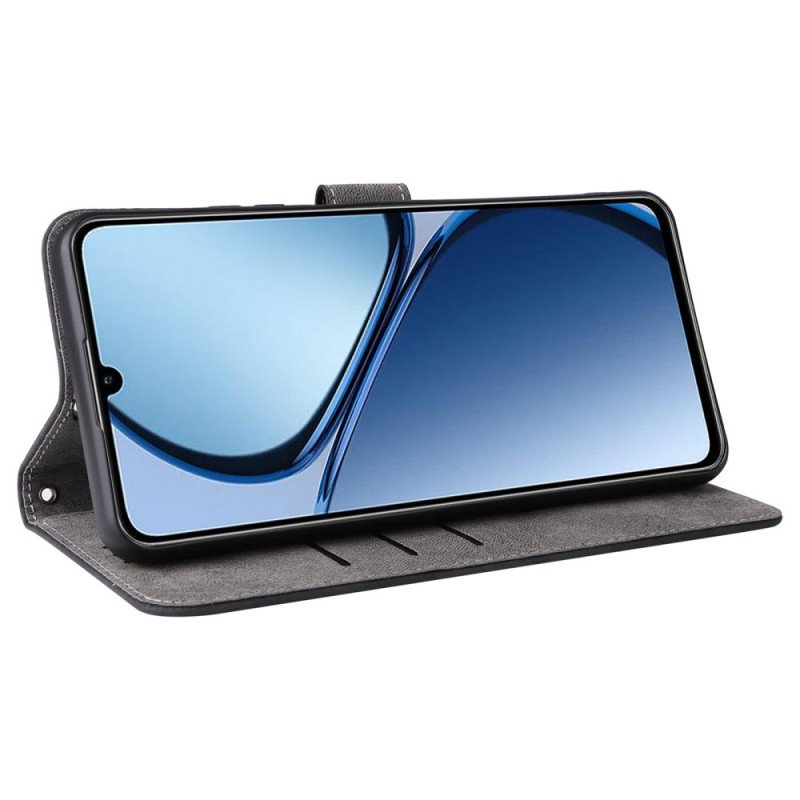 Fodral Realme C63 Rfid-skyddad Mockaeffekt Med Rem