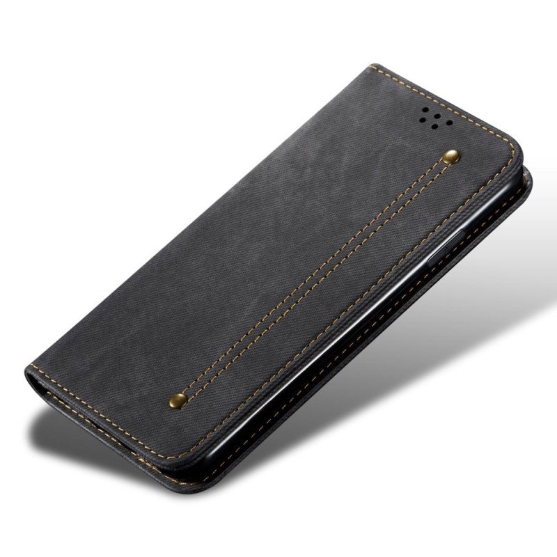 Folio-fodral Realme C63 Denimtyg