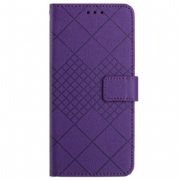 Läderfodral Oneplus 12 5g Telefonfodral Litchi Textur Med Diamanter