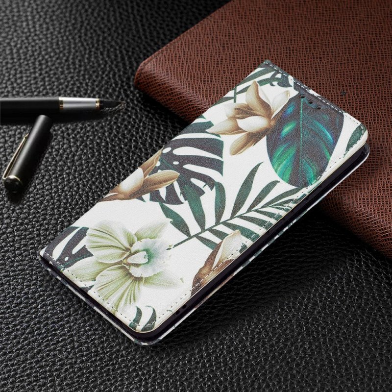 Folio-fodral Samsung Galaxy S22 Plus 5G Läderfodral Löv