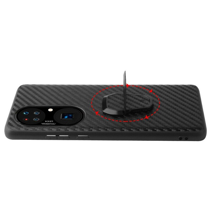 Skal Huawei P50 Pro Ring-stöd För Kolfiber