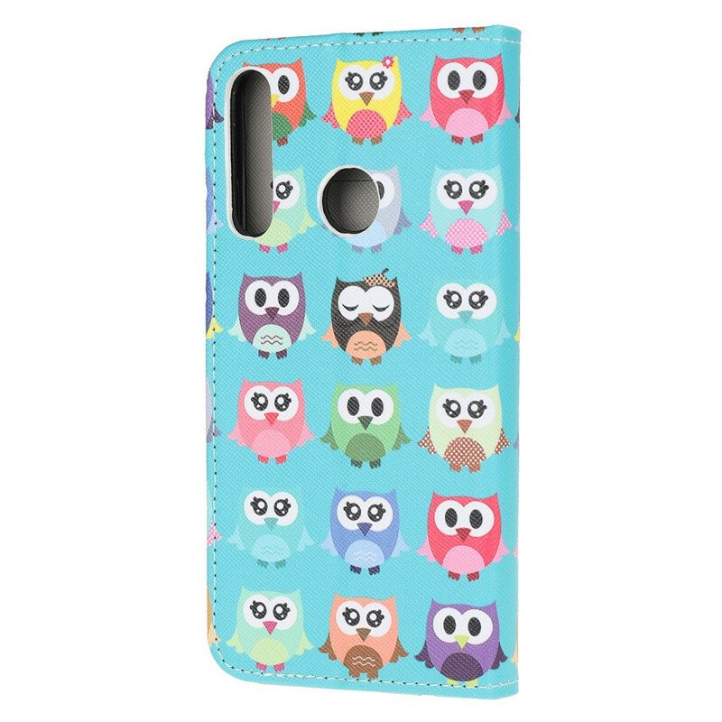Folio-fodral Huawei P40 Lite E Flera Ugglor