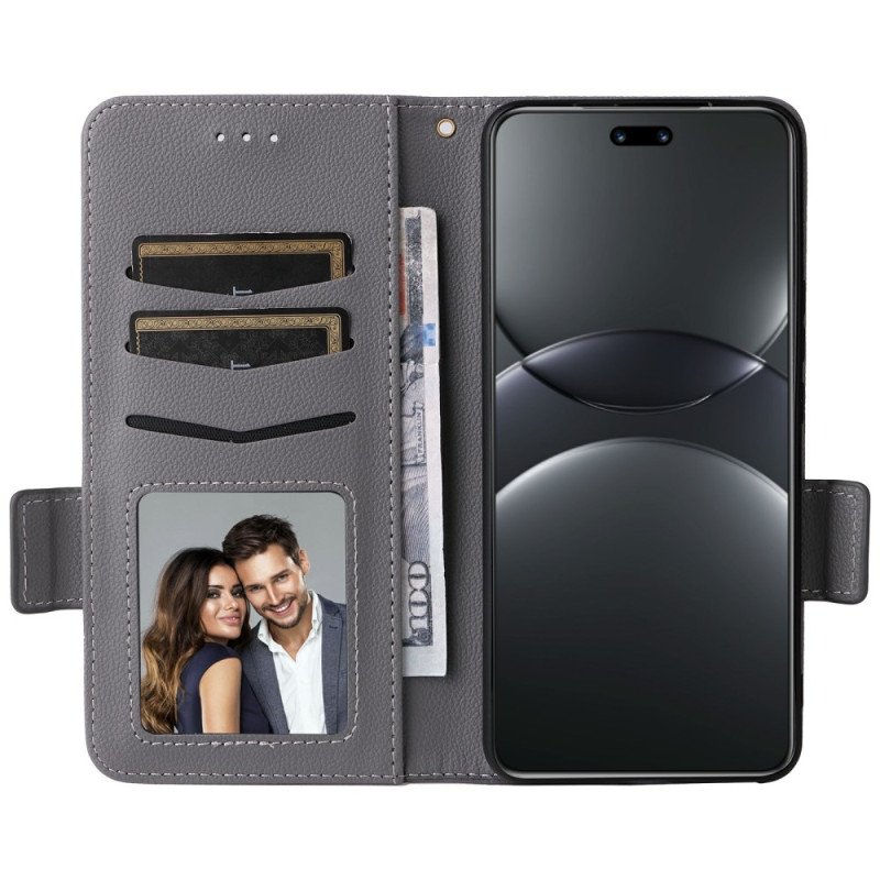 Fodral Huawei Nova 13 Pro Litchi Konstläderrem