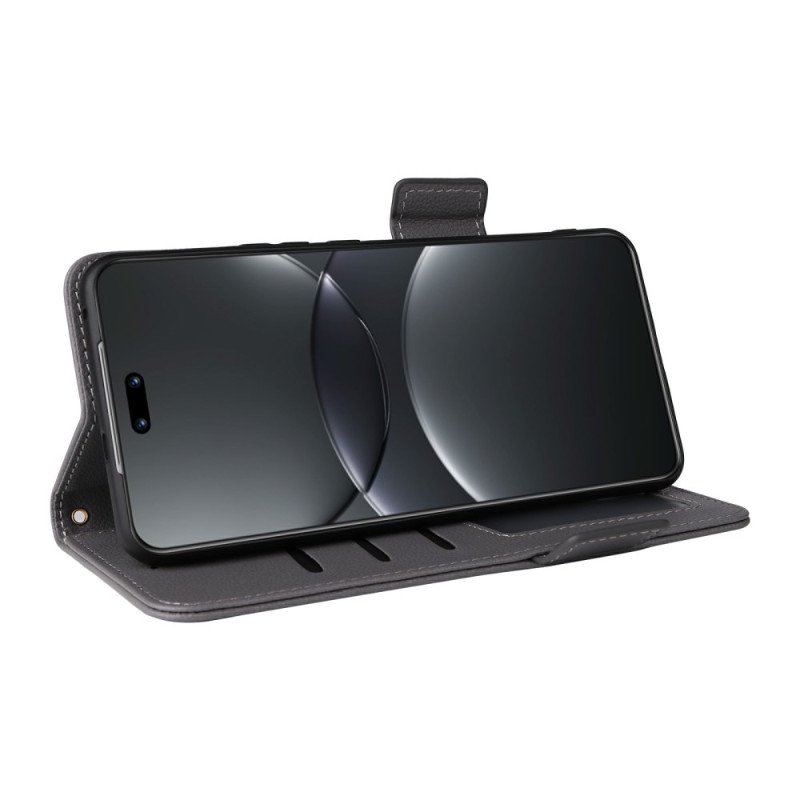 Fodral Huawei Nova 13 Pro Litchi Konstläderrem