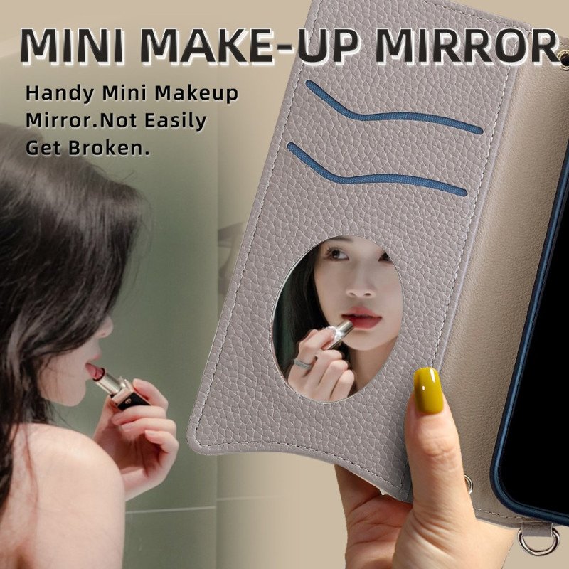 Fodral För Realme 14x 5g Tvåfärgad Plånbok Med Kedja