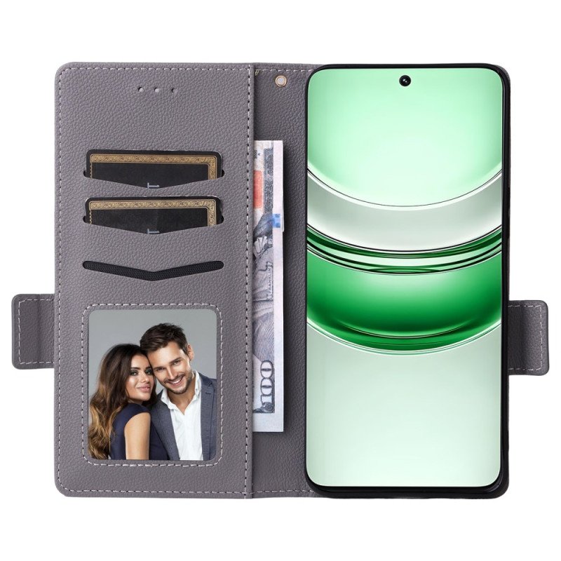 Fodral Realme 14x 5g Litchitextur Med Snodd