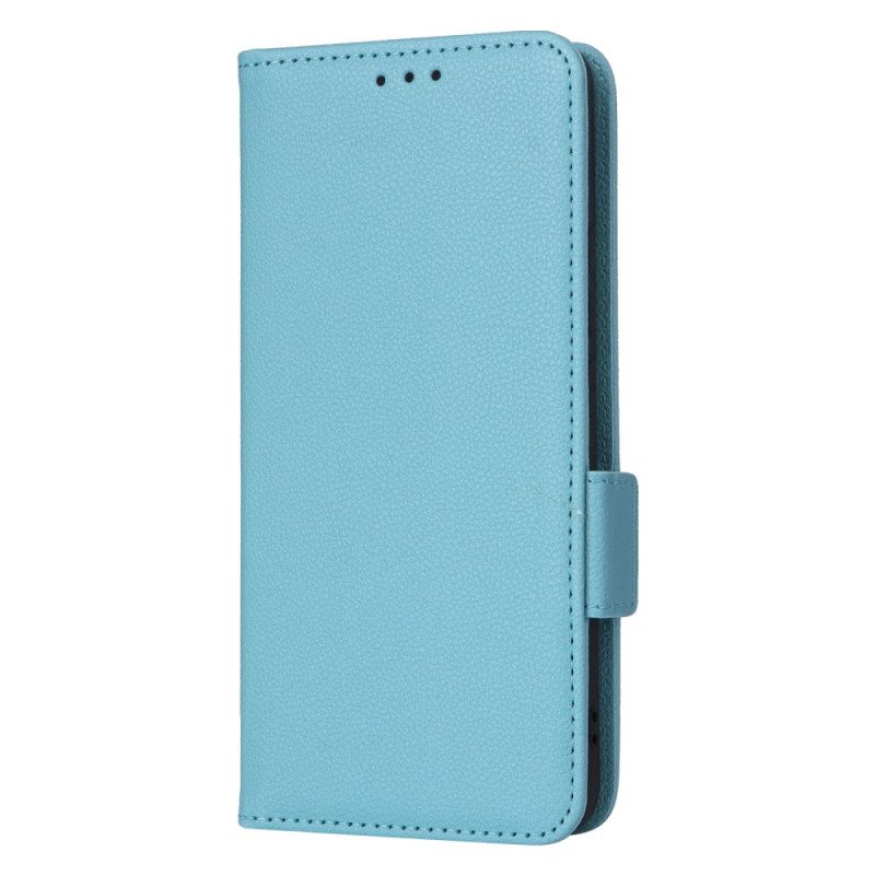 Läderskal Fodral Realme 14x 5g Litchi-konstläder Med Rem