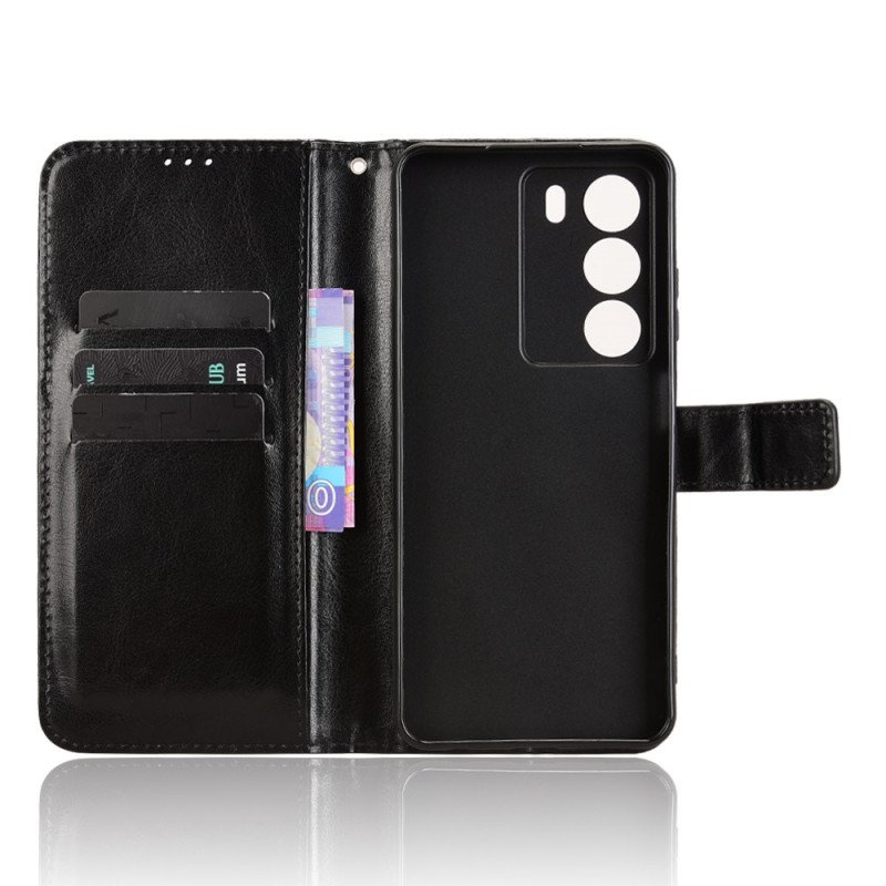 Läderskal Fodral Realme 14x 5g Prickigt Konstläder