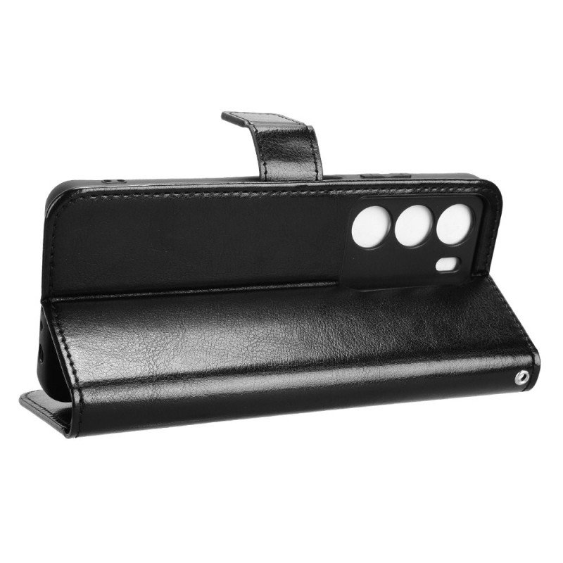 Läderskal Fodral Realme 14x 5g Prickigt Konstläder