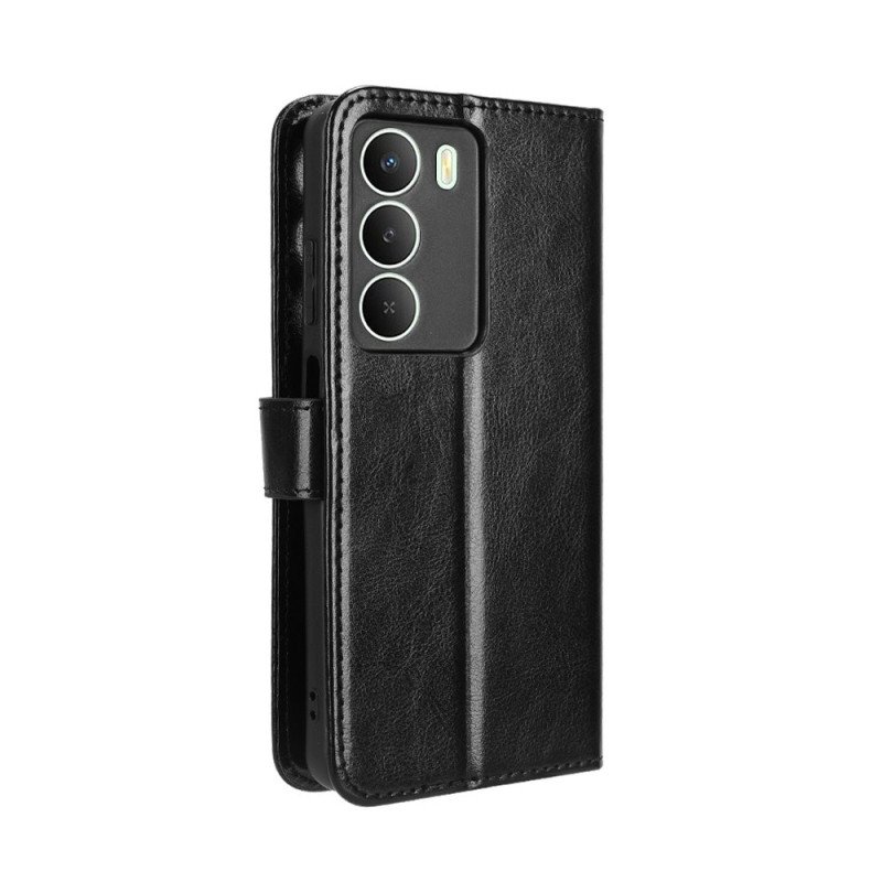 Läderskal Fodral Realme 14x 5g Prickigt Konstläder