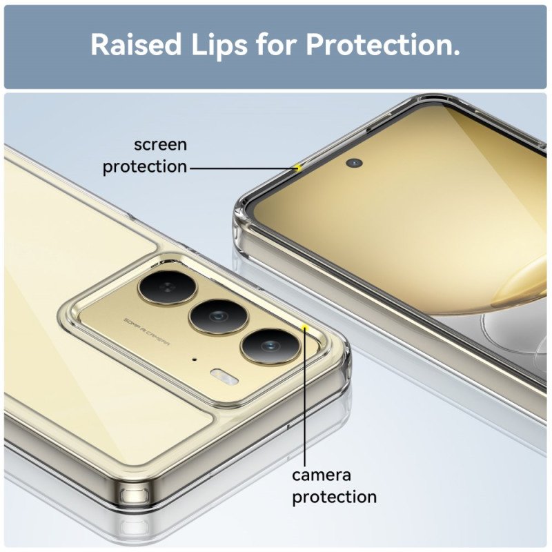 Skal Realme 14x 5g Transparent Med Skärmskydd I Härdat Glas