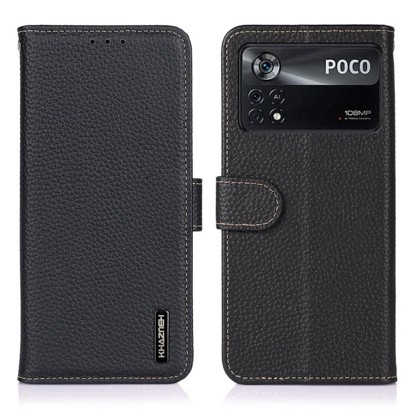 Fodral Poco X4 Pro 5G Khazneh Lychee Läder