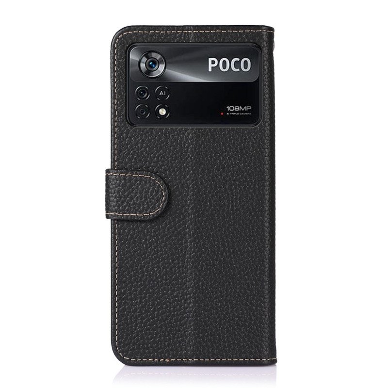 Fodral Poco X4 Pro 5G Khazneh Lychee Läder