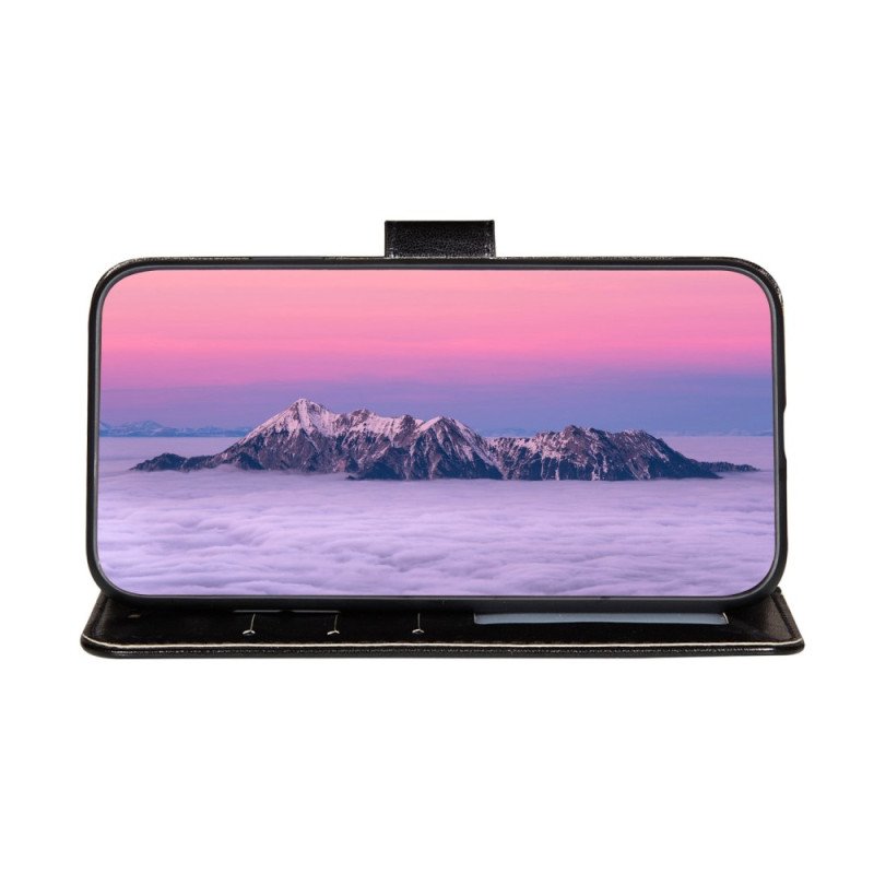 Fodral Poco X4 Pro 5G Med Kedjar Läderimitation Med Rem
