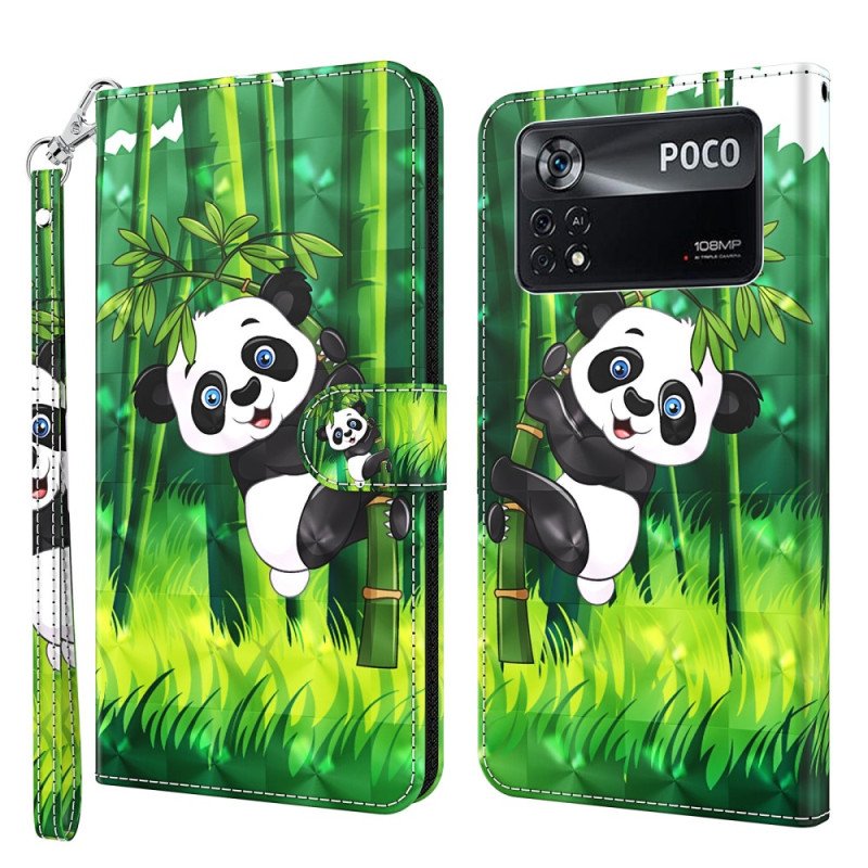 Fodral Poco X4 Pro 5G Med Kedjar Strappy Panda