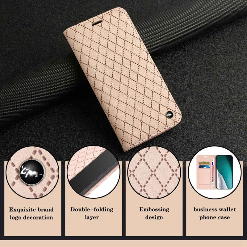 Folio-fodral Poco X4 Pro 5G Läderfodral Litchi-diamanter I Konstläder