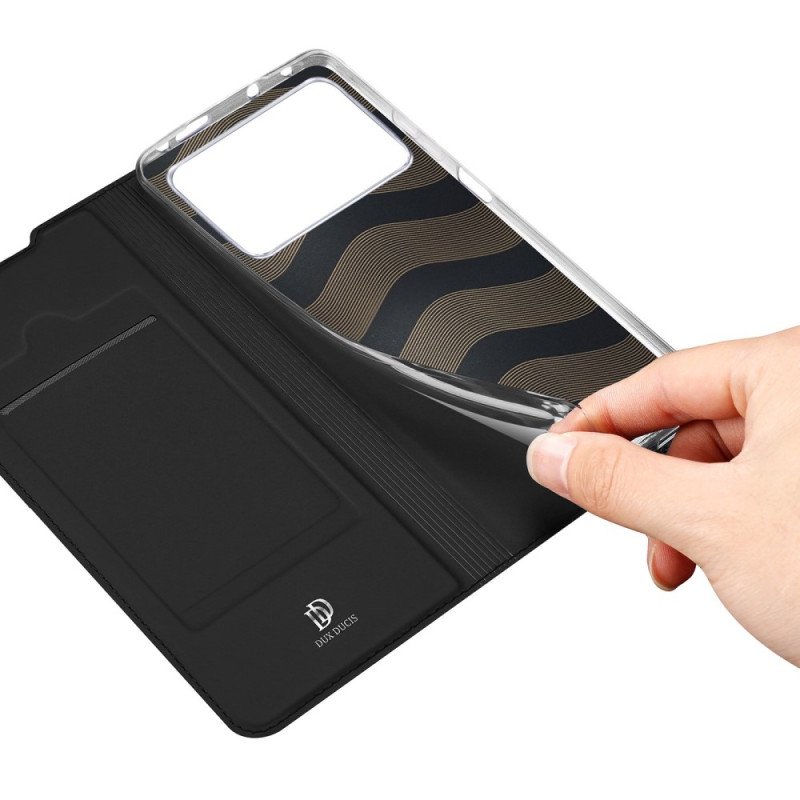 Folio-fodral Poco X4 Pro 5G Läderfodral Skin Pro Dux Ducis