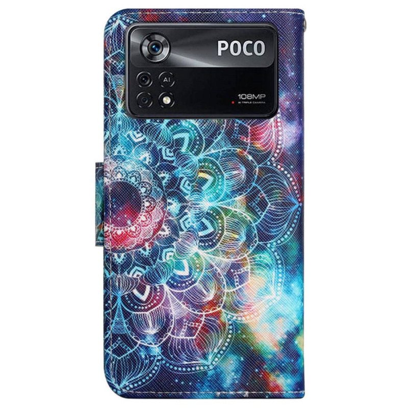 Folio-fodral Poco X4 Pro 5G Med Kedjar Strappy Mandala
