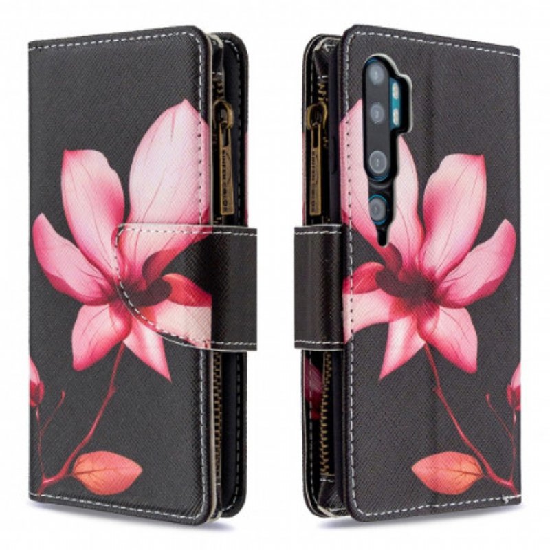 Fodral Xiaomi Mi Note 10 / 10 Pro Blomma Blixtlåsficka