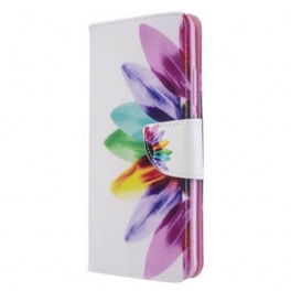 Läderfodral Xiaomi Mi Note 10 / 10 Pro Akvarell Blomma